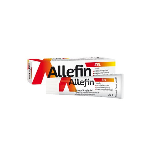 Allefin, (20 mg + 10 mg)/g, żel, 30 g Allefin, (20 mg + 10 mg)/g, żel, 30 g - zdjęcie produktu
