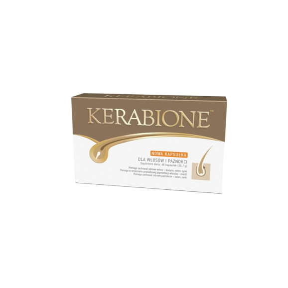 Kerabione, dla włosów, paznokci, skóry, kapsułki, 60 szt. Kerabione, dla włosów, paznokci, skóry, kapsułki, 60 szt. - zdjęcie produktu