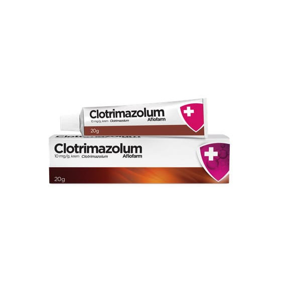 Clotrimazolum Aflofarm, 10 mg/g, krem, 20 g Clotrimazolum Aflofarm, 10 mg/g, krem, 20 g - zdjęcie produktu