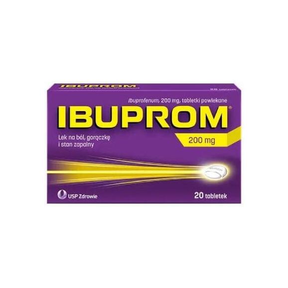 Ibuprom, 200 mg, tabletki powlekane, 20 szt. - zdjęcie produktu