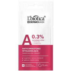 L'Biotica Dermomask, wygładzająca maseczka do twarzy z witaminą A, 8 ml - zdjęcie produktu