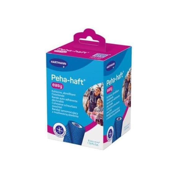 Hartmann Peha-haft Easy, opaska podtrzymująca, 8 cm x 4 m, niebieska, 1 szt. - zdjęcie produktu