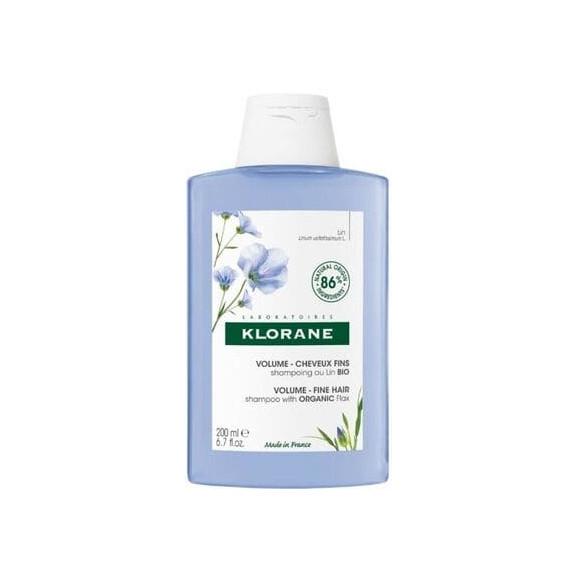 Klorane, szampon z organicznym lnem do włosów cienkich bez objętości, 200 ml - zdjęcie produktu