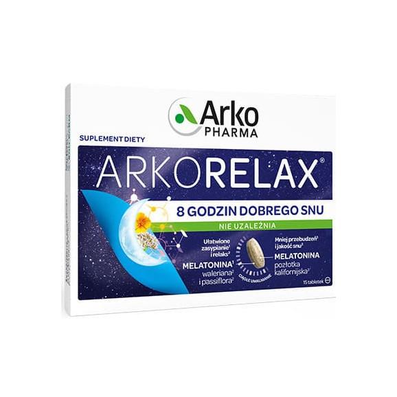 Arkorelax 8 godzin dobrego snu, tabletki, 15 szt. - zdjęcie produktu
