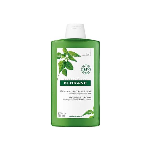 Klorane, szampon na bazie wyciągu z pokrzywy do włosów przetłuszczających się, 400 ml - zdjęcie produktu