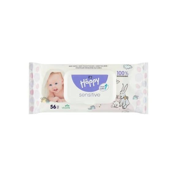 Bella Baby Happy Sensitive, chusteczki nawilżane dla dzieci, 56 szt. Bella Baby Happy Sensitive, chusteczki nawilżane dla dzieci, 56 szt. - zdjęcie produktu