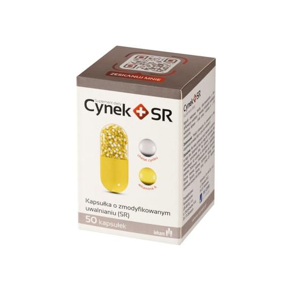 Cynek + SR, kapsułki , 50 szt. Cynek + SR, kapsułki , 50 szt. - zdjęcie produktu