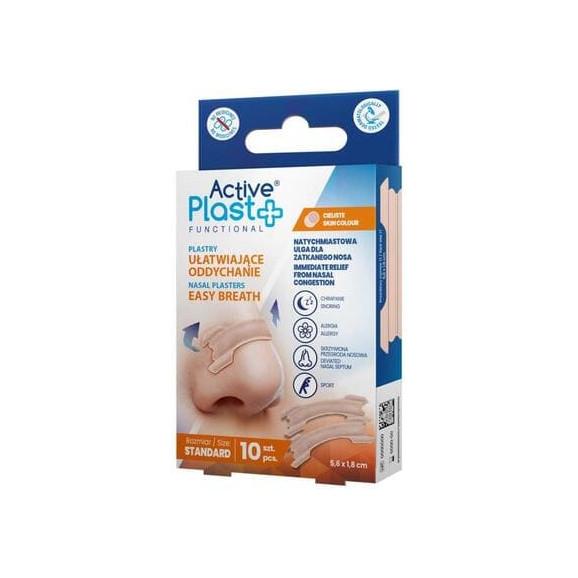 Active Plast, plastry ułatwiające oddychanie, Standard, 10 szt. - zdjęcie produktu