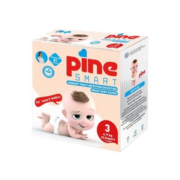 Pine Smart, inteligentne pieluchy dla dzieci, Midi 3 (4-9 kg), 22 szt. - zdjęcie produktu