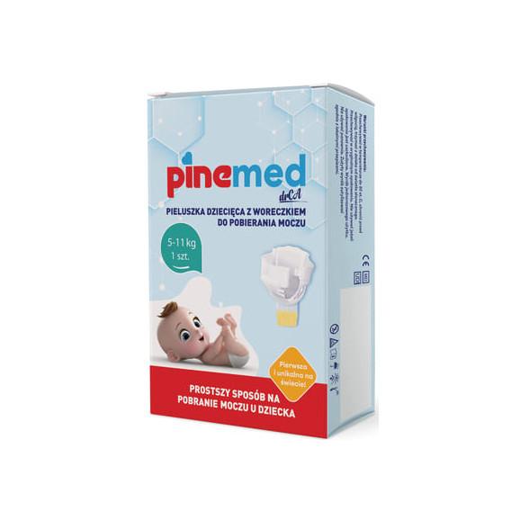 Pinemed, pieluszka dziecięca z woreczkiem do pobierania moczu, 5-11 kg, 1 szt. - zdjęcie produktu