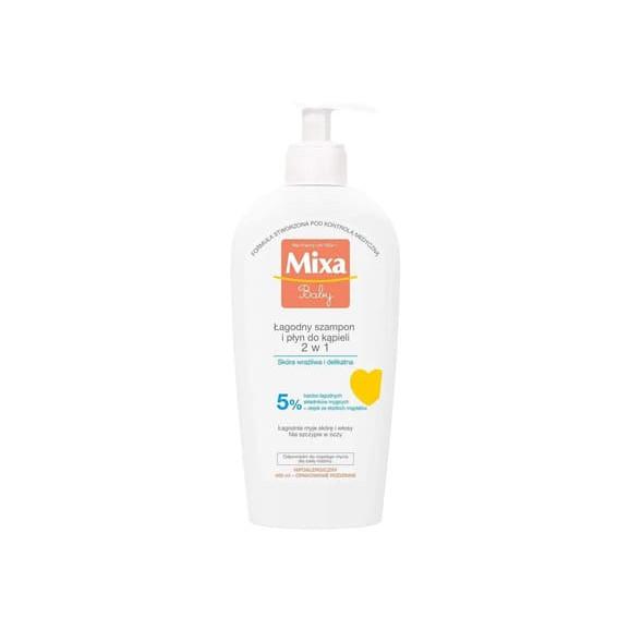 Mixa Baby, szampon i płyn do kąpieli 2w1 dla dzieci, 400 ml Mixa Baby, szampon i płyn do kąpieli 2w1 dla dzieci, 400 ml - zdjęcie produktu
