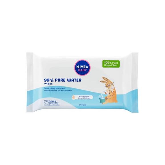 Nivea Baby, chusteczki nawilżane, 99% Pure Water, 57 szt. - zdjęcie produktu