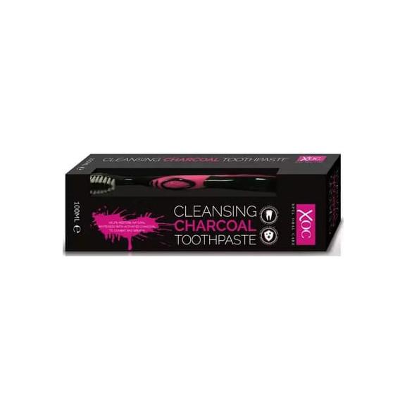 XOC Xpel Oral Care Charcoal, pasta do zębów 100 ml + szczoteczka, 1 szt. - zdjęcie produktu