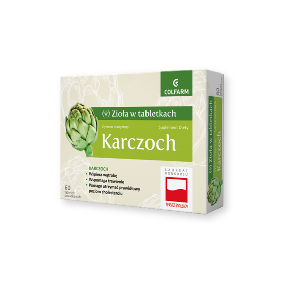 Karczoch, tabletki powlekane, 60 szt. Karczoch, tabletki powlekane, 60 szt. - zdjęcie produktu