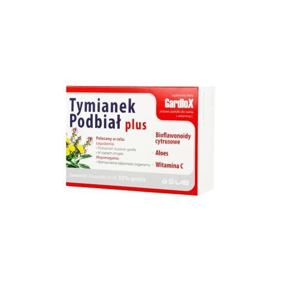 Tymianek Podbiał plus, pastylki do ssania, 16 szt. - zdjęcie produktu