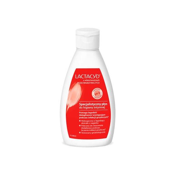 Lactacyd Przeciwgrzybiczy, płyn ginekologiczny do higieny intymnej, 200 ml Lactacyd Przeciwgrzybiczy, płyn ginekologiczny do higieny intymnej, 200 ml - zdjęcie produktu