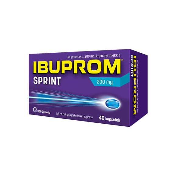Ibuprom Sprint Caps, 200 mg, kapsułki miękkie, 40 szt. - zdjęcie produktu