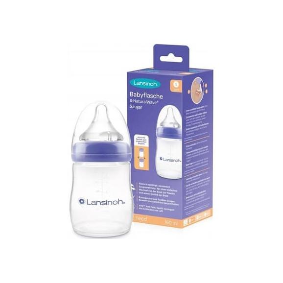 Lansinoh, butelka ze smoczkiem NaturalWave o wolnym przepływie, 160ml - zdjęcie produktu