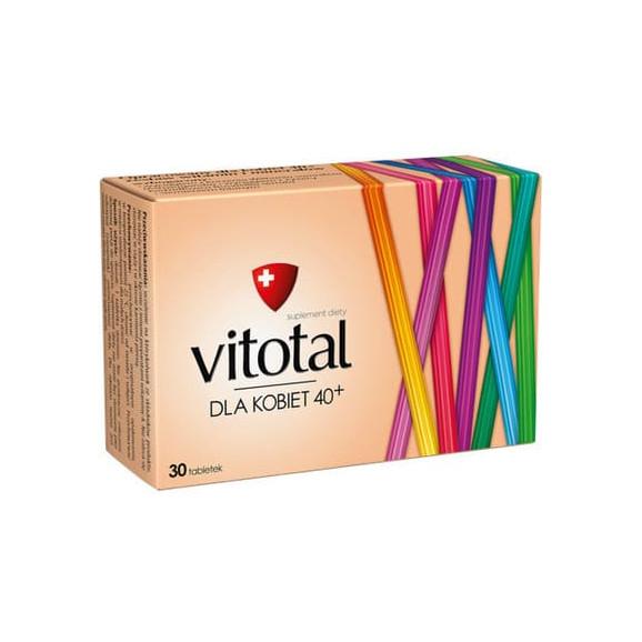 Vitotal dla Kobiet 40+, tabletki, 30 szt. Vitotal dla Kobiet 40+, tabletki, 30 szt. - zdjęcie produktu