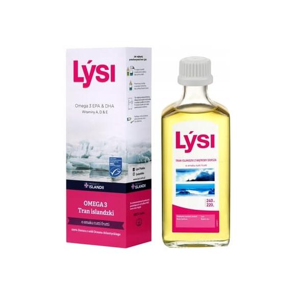Lysi Tran Islandzki, smak tutti frutti, 240 ml - zdjęcie produktu