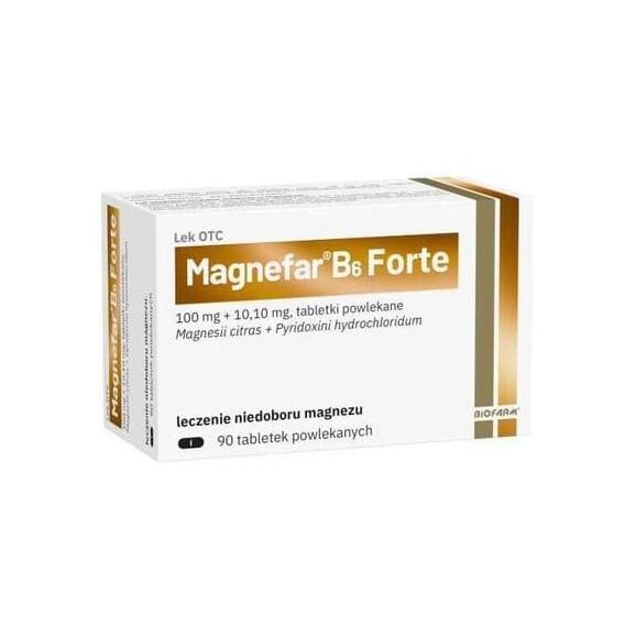 Magnefar B6 Forte, tabletki powlekane, 90 szt. - zdjęcie produktu