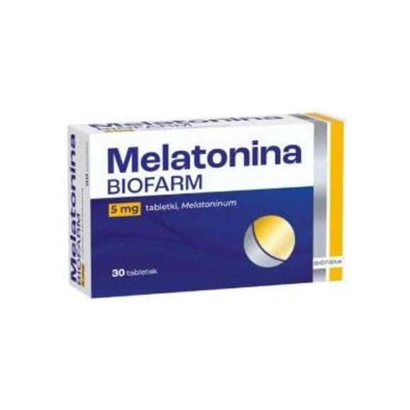Biofarm Melatonina 5 mg, tabletki, 30 szt. - zdjęcie produktu