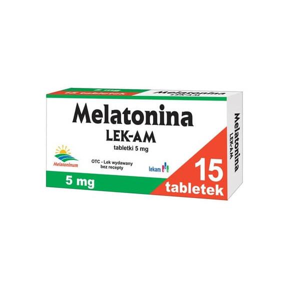 Melatonina Lek-Am 5 mg, tabletki, 15 szt. - zdjęcie produktu