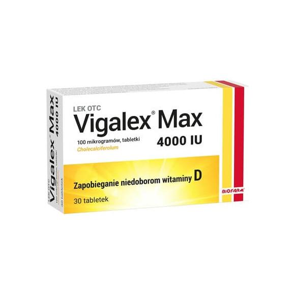 Vigalex Max, 4000 IU witamina D, tabletki, 30 szt. - zdjęcie produktu
