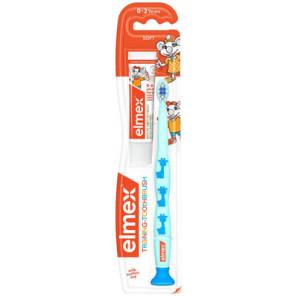 Elmex, szczoteczka do zębów dla dzieci od 0 do 3 lat, Soft + pasta do zębów 12 ml, 1 szt. - zdjęcie produktu