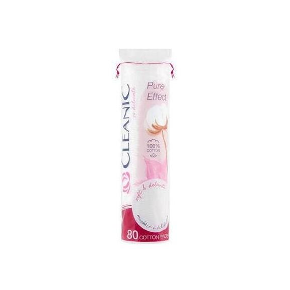 Cleanic Pure Effect, płatki kosmetyczne, okrągłe, 80 szt. - zdjęcie produktu