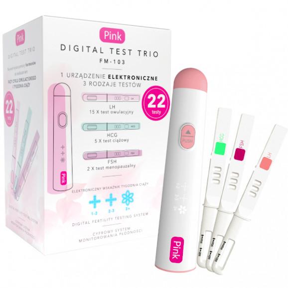Pink Digital Test Trio, cyfrowy system monitorowania płodności, 1 szt. - zdjęcie produktu