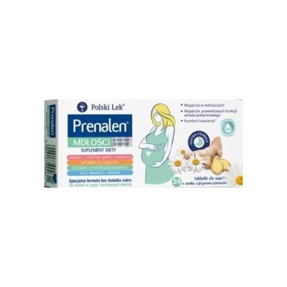 Prenalen mdłości, tabletki do ssania, 24 szt. - zdjęcie produktu