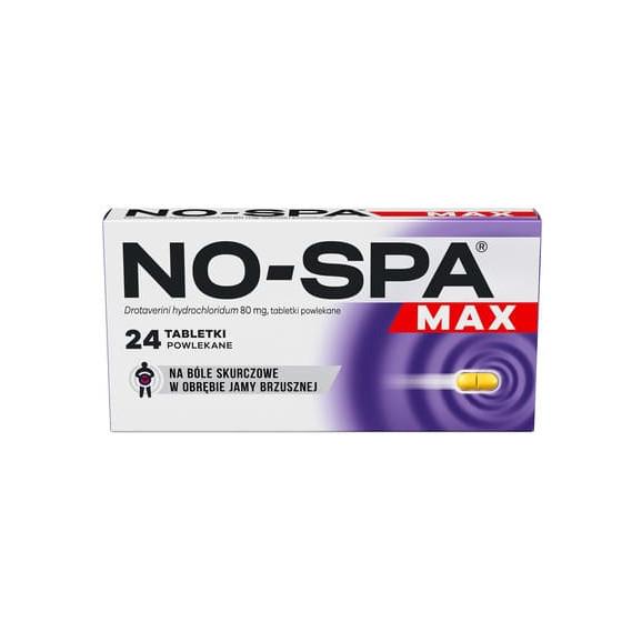No-Spa Max 80 mg, tabletki, 24 szt. No-Spa Max 80 mg, tabletki, 24 szt. - zdjęcie produktu