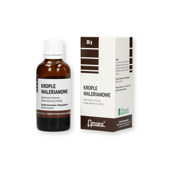 Krople walerianowe (nalewka walerianowa), 35 g (Amara) Krople walerianowe (nalewka walerianowa), 35 g (Amara) - zdjęcie produktu