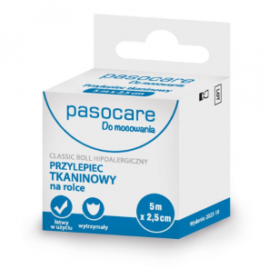 Pasocare, plaster tkaninowy na rolce classic roll 5m x 2,5cm, 1 szt. - zdjęcie produktu
