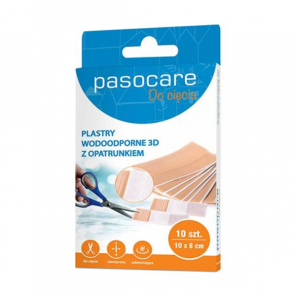 Pasocare Plaster do cięcia wodoodporny z opatrunkiem Plus, 10 cm x 6 cm, 10 sztuk  - zdjęcie produktu