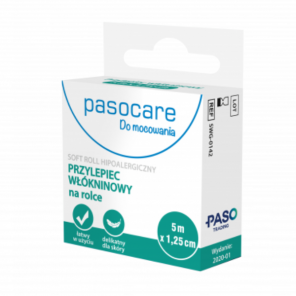 Pasocare, plaster włókninowy na rolce soft roll 5m x 2,5cm, 1 szt. - zdjęcie produktu