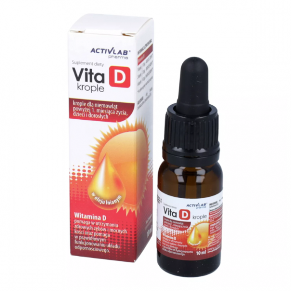 Activlab Pharma Vita D3, krople, 10 ml Activlab Pharma Vita D3, krople, 10 ml - zdjęcie produktu