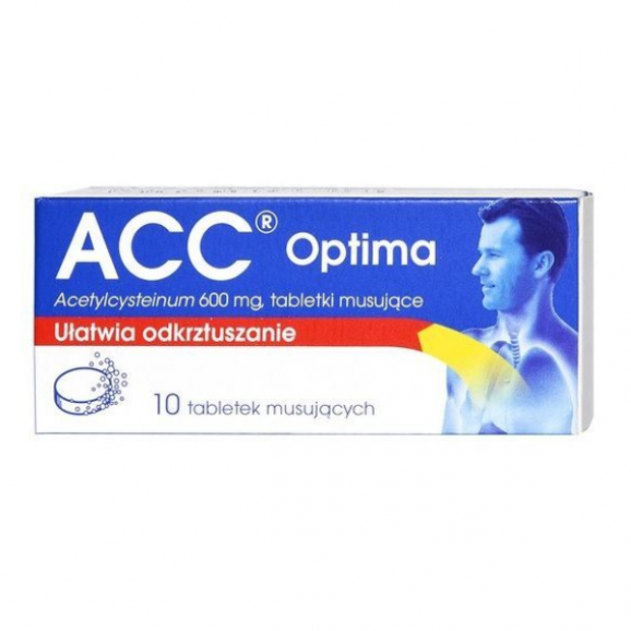 ACC Optima, 600 mg, tabletki musujące, 10 szt. - zdjęcie produktu