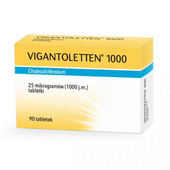 Vigantoletten 1000, 1000 j.m., tabletki, 90 szt. - zdjęcie produktu