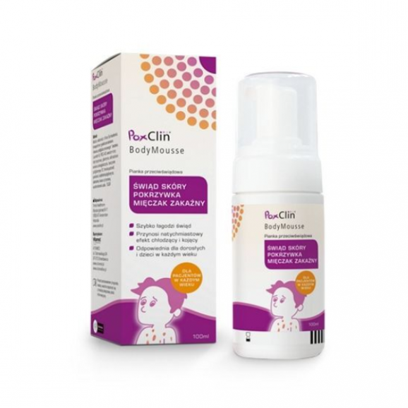 PoxClin BodyMousse, pianka przeciwświądowa, 100 ml PoxClin BodyMousse, pianka przeciwświądowa, 100 ml - zdjęcie produktu