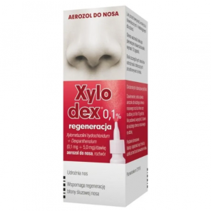 Xylodex 0,1%, regeneracja, aerozol do nosa, 10 ml - zdjęcie produktu