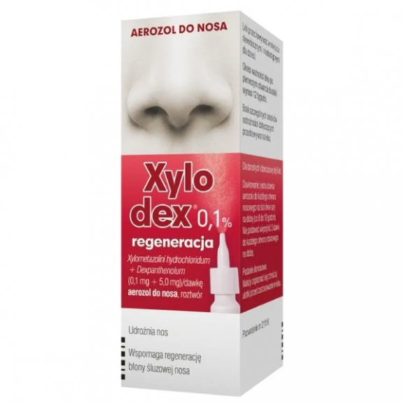 Xylodex 0,1%, regeneracja, aerozol do nosa, 10 ml - zdjęcie produktu