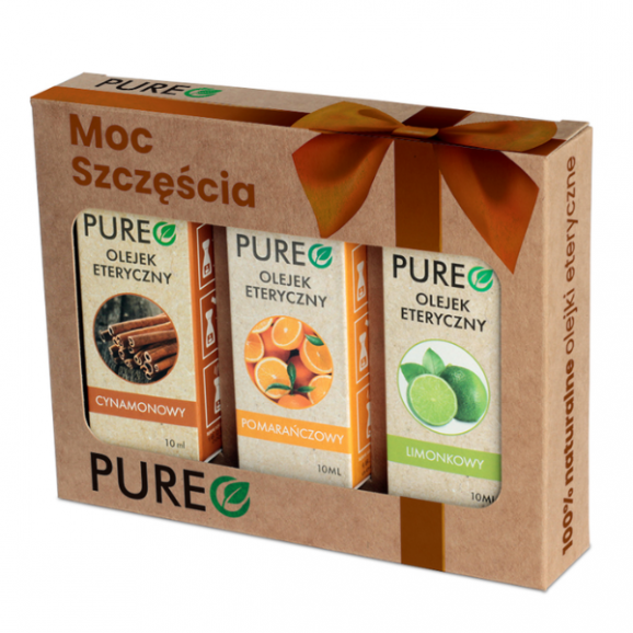 Pureo, zestaw olejków eterycznych MOC SZCZĘŚCIA 3 x 10 ml - zdjęcie produktu