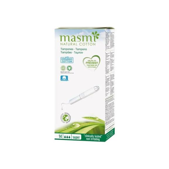 Masmi Natural Cotton, tampony z aplikatorem, Super, 14 szt. Masmi Natural Cotton, tampony z aplikatorem, Super, 14 szt. - zdjęcie produktu