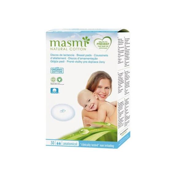 Masmi Natural Cotton, wkładki laktacyjne z bawełny organicznej, 30 szt. - zdjęcie produktu