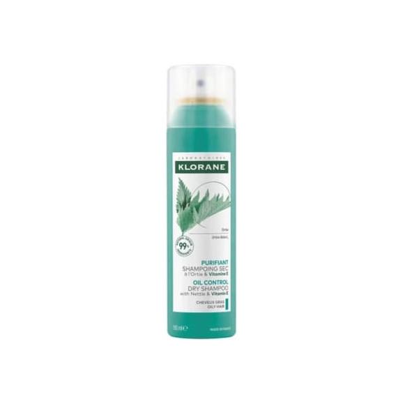 Klorane, szampon suchy, pokrzywa i witamina E, włosy tłuste, 150 ml - zdjęcie produktu