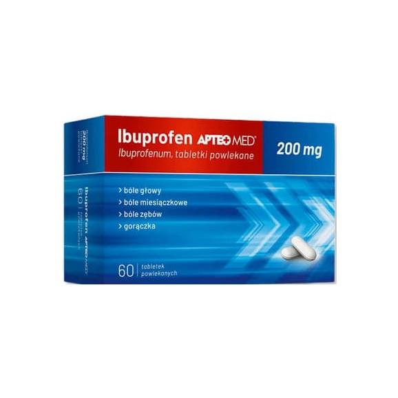 Apteo Med Ibuprofen, 200 mg, tabletki powlekane, 60 szt. Apteo Med Ibuprofen, 200 mg, tabletki powlekane, 60 szt. - zdjęcie produktu