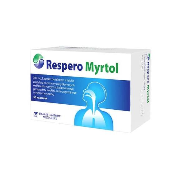 Respero Myrtol 300 mg, kapsułki, 50 szt. Respero Myrtol 300 mg, kapsułki, 50 szt. - zdjęcie produktu