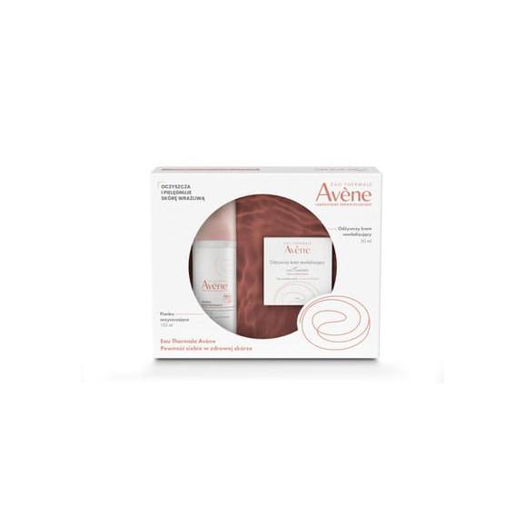 Avene Eau Thermale Les Essentiels, odżywczy krem rewitalizujący 50 ml + pianka oczyszczająca 150 ml, zestaw Xmass, 1 szt. - zdjęcie produktu